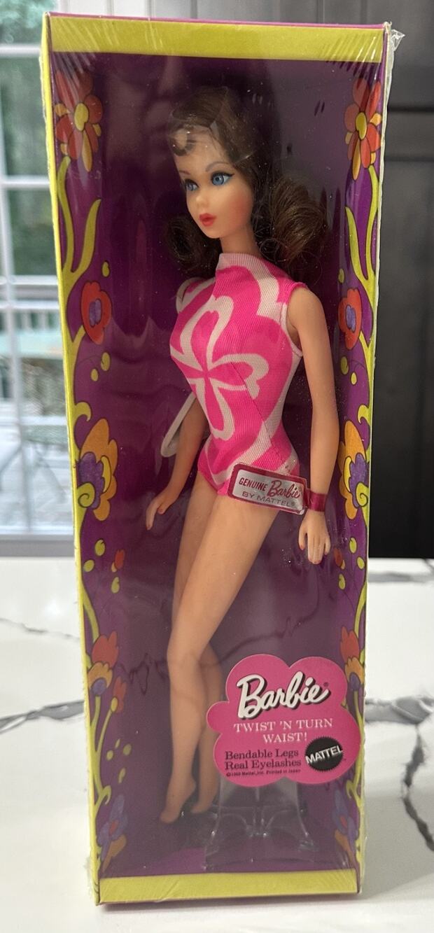 Barbie TNT Twist N Turn Brunette Marlo Flip Doll 1969 Vintage #1160 NIB NRFB IOB